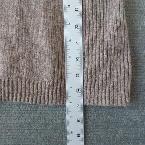 Athleta Cashmere Sweater Women XS Beige Oversized Turtleneck Stretch Lightweight - Picture 8 of 10